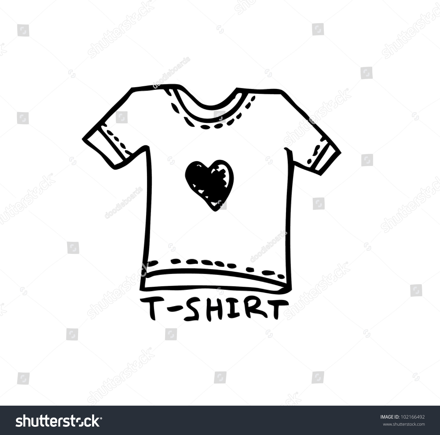 Tshirt Template Stock Vector (Royalty Free) 102166492 | Shutterstock