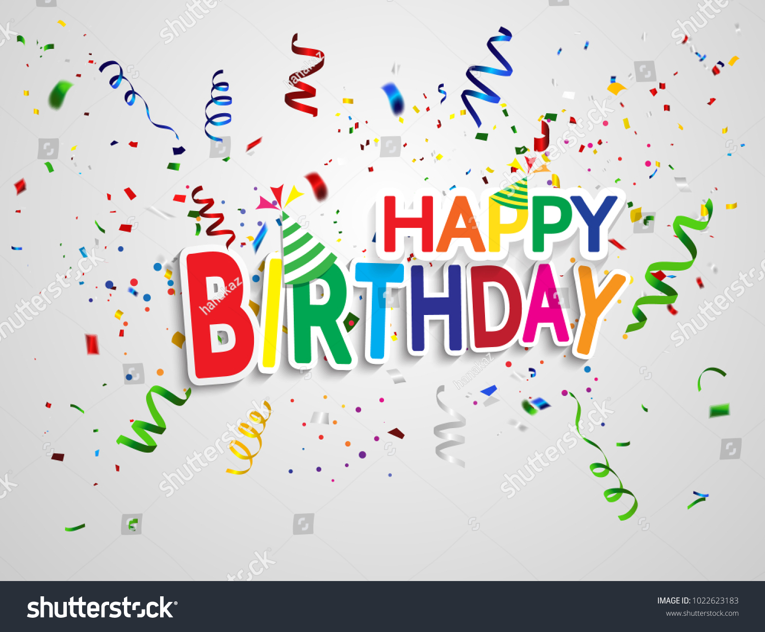 Vector Illustration Happy Birthday Colorful Celebration Stock Vector ...