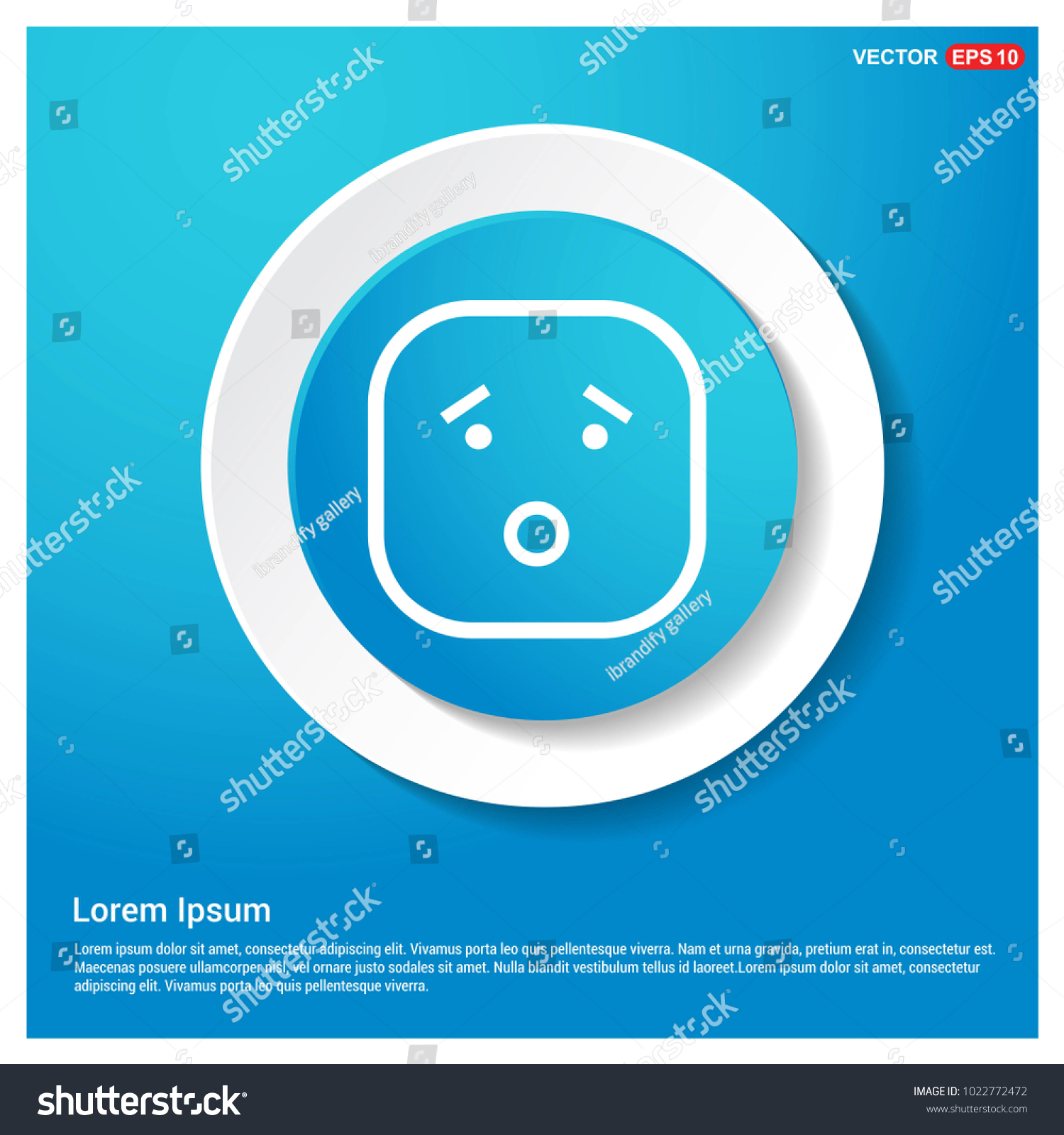 Smiley Icon Face Icon Abstract Blue Stock Vector (Royalty Free ...