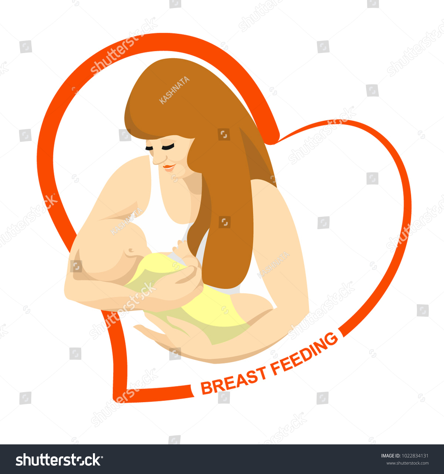 Image Woman Holding Newborn Her Arms Stock Vector (Royalty Free ...