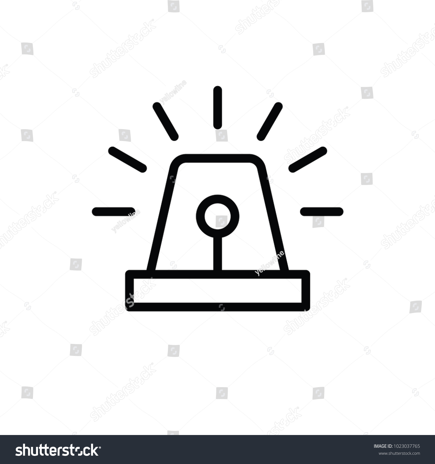 Siren Line Icon Outline Icon Style Stock Vector (Royalty Free ...