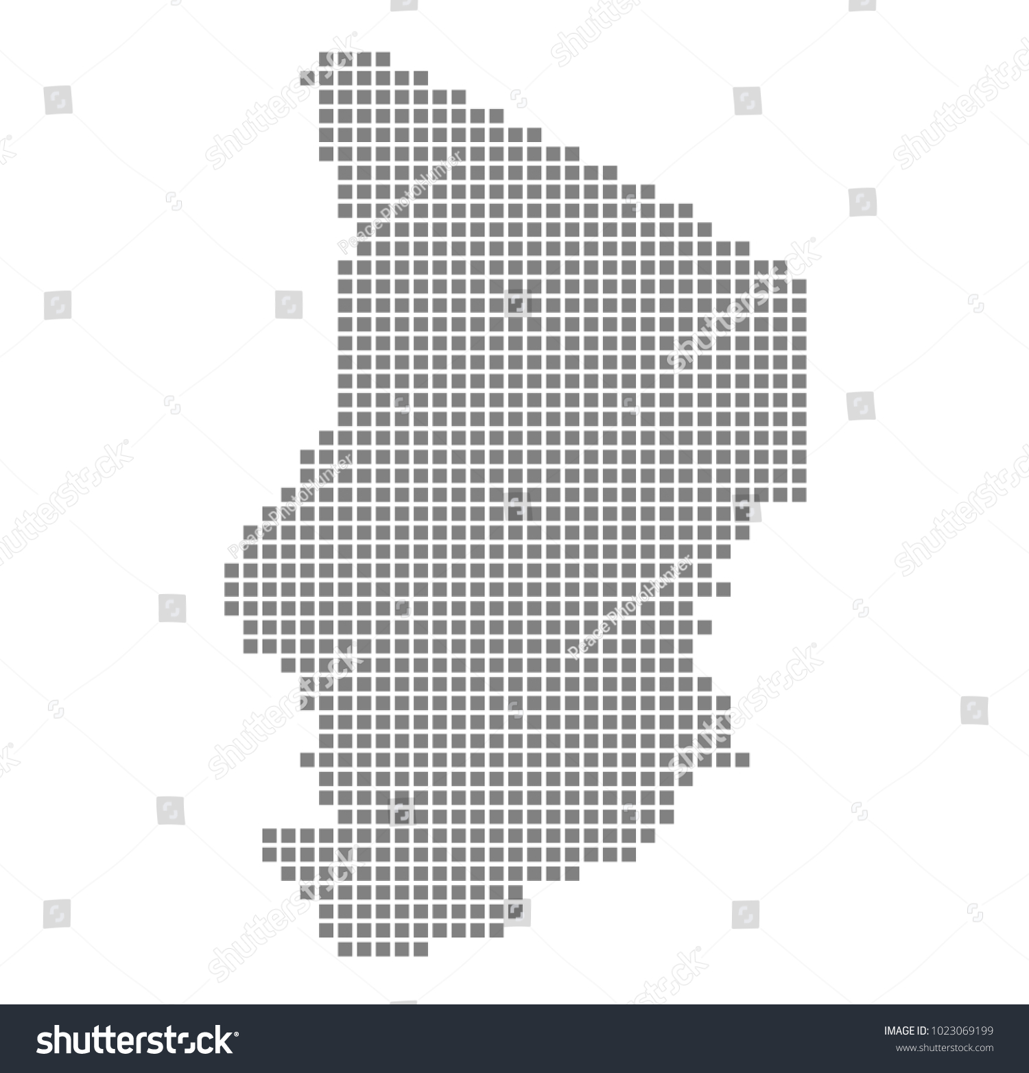 Pixel Map Chad Vector Dotted Map Stock Vector (Royalty Free) 1023069199 ...