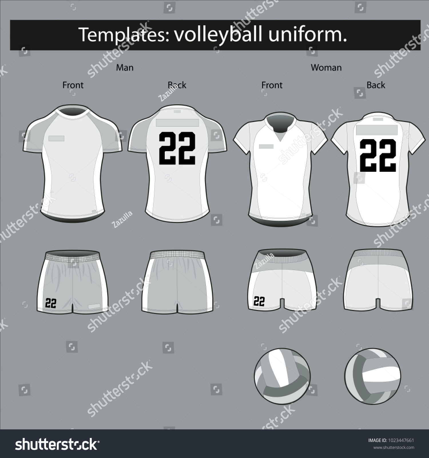 Form Template Volleyball Provide Color Options Stock Vector (Royalty ...