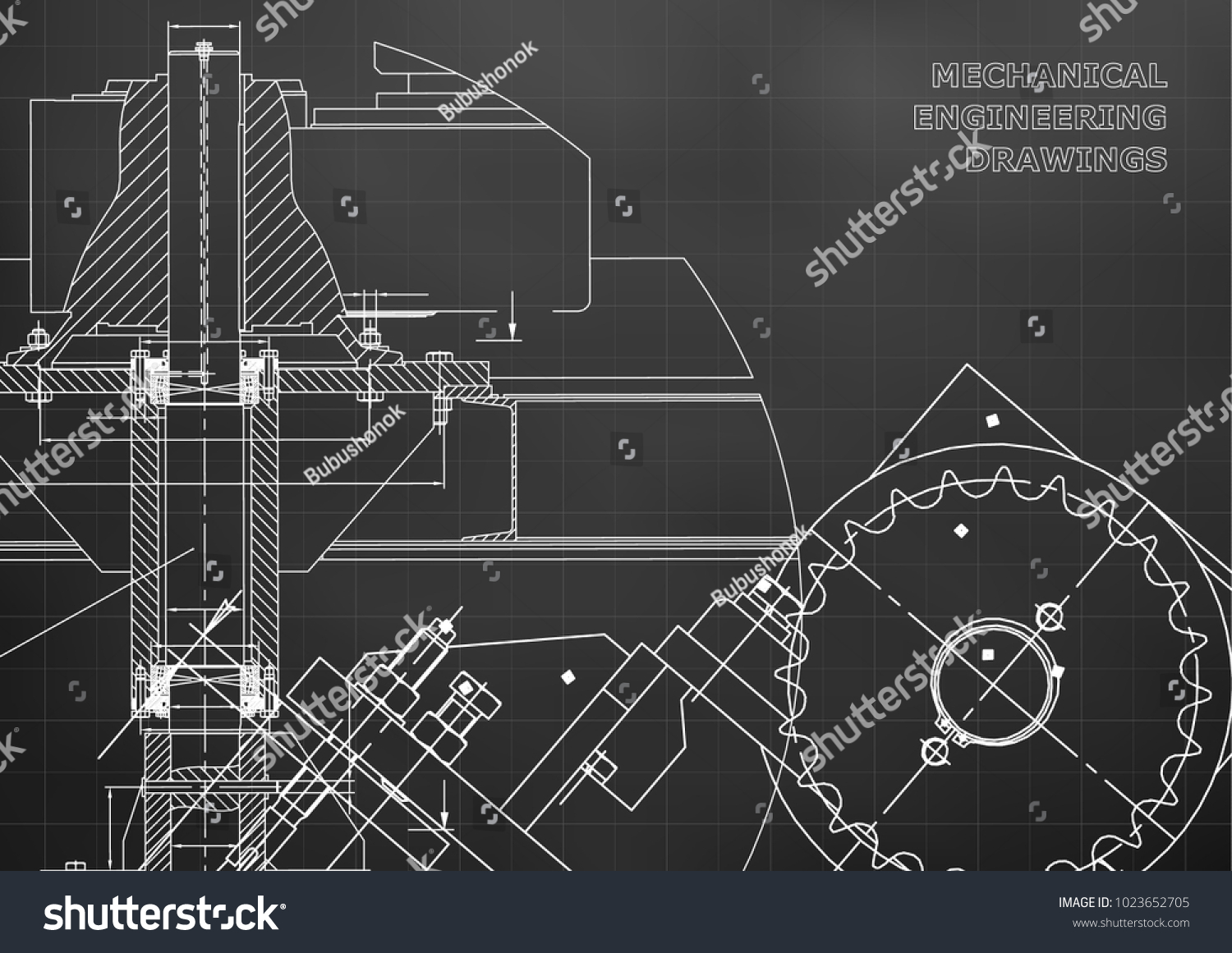 Engineering Backgrounds Mechanical Engineering Drawings Cover Stock 