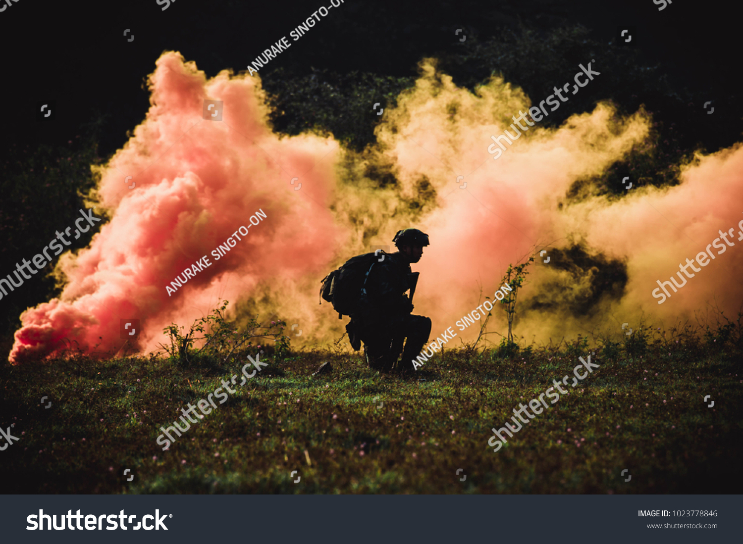 Team Squad Special Forces Action Desert Stock Photo 1023778846 ...