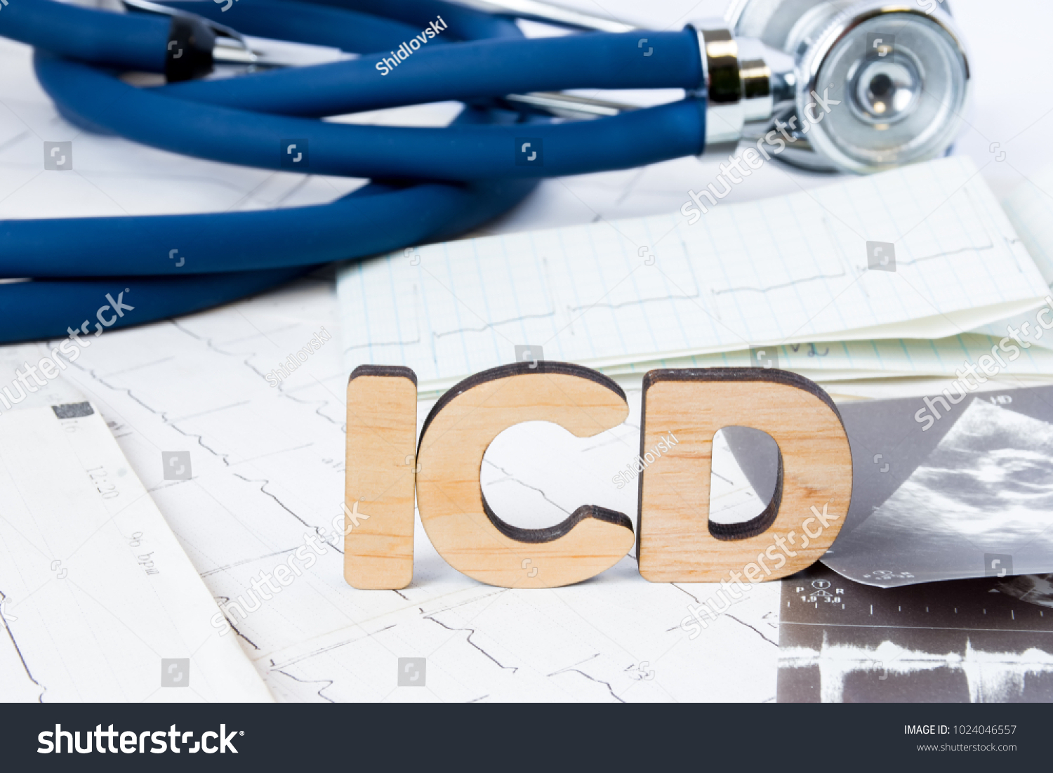 Icd Acronym Abbreviation Implantable Cardioverter Defibrillator Stock