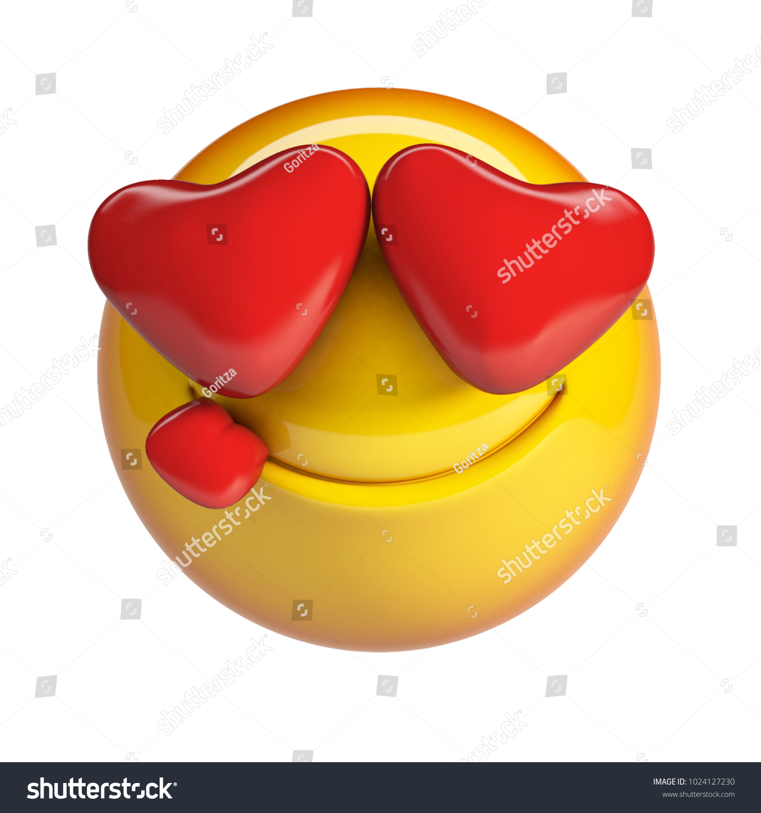 Falling Love Emoji Heart Shaped Eyes Stock Illustration 1024127230 Shutterstock 2420