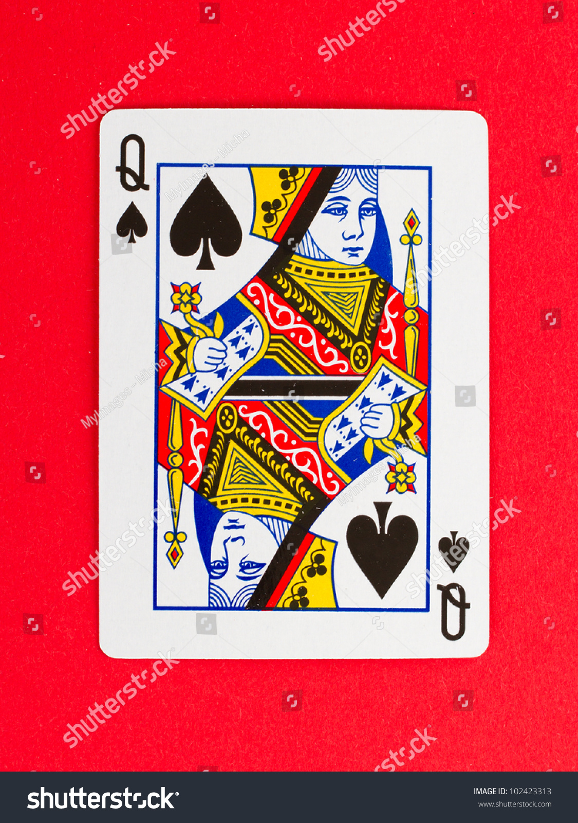 Old Playing Card Queen Isolated On Stock Photo 102423313 | Shutterstock