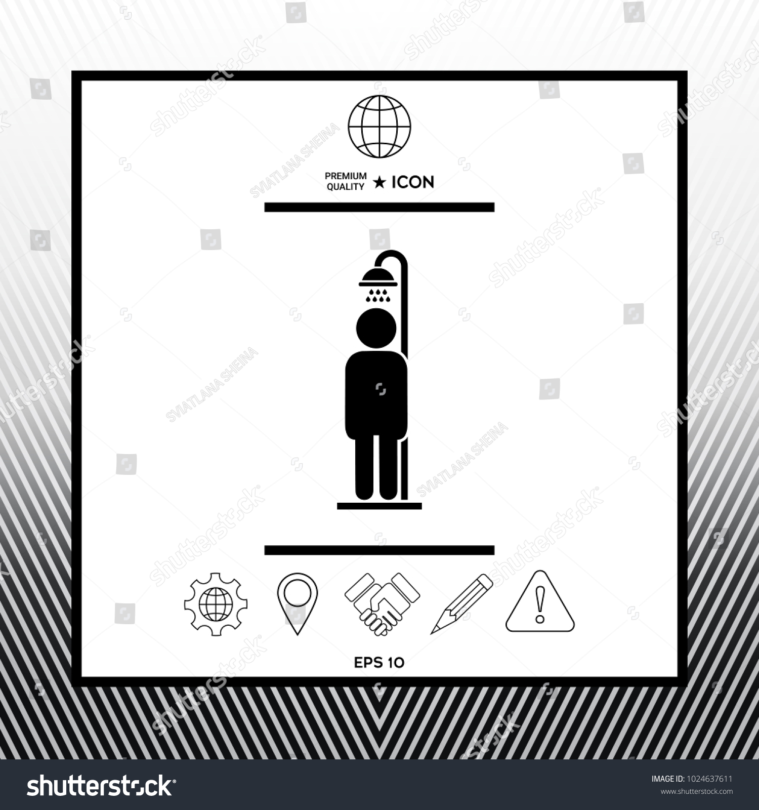 Man Taking Shower Stock Vector Royalty Free 1024637611 Shutterstock