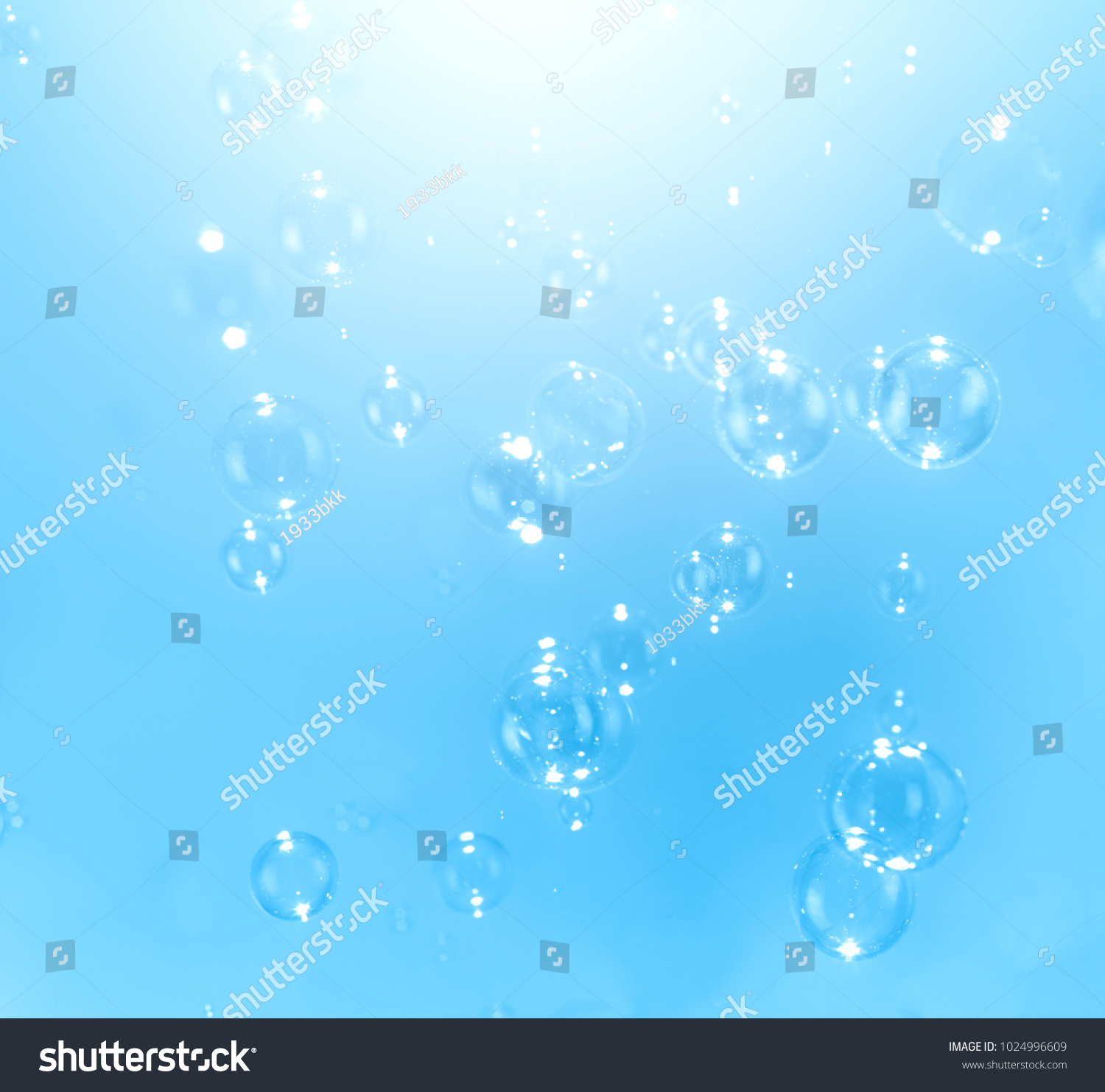 Bright Blue Soap Bubbles Floating Background Stock Photo 1024996609 ...