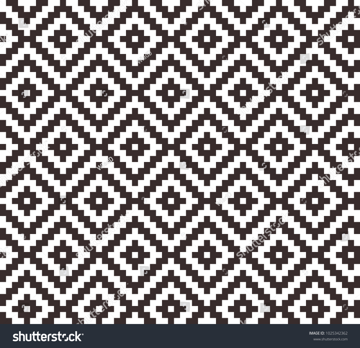 Black White Geometric Texture Seamless Pattern Stock Vector (Royalty ...