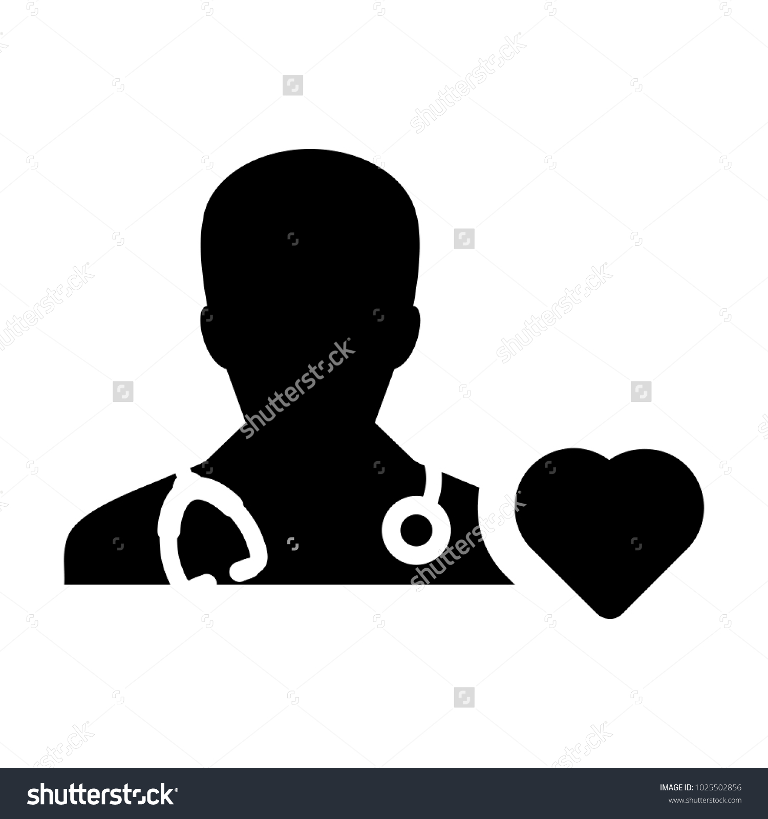 Doctor Icon Vector Cardiologist Specialist Heart Stock Vector (Royalty ...