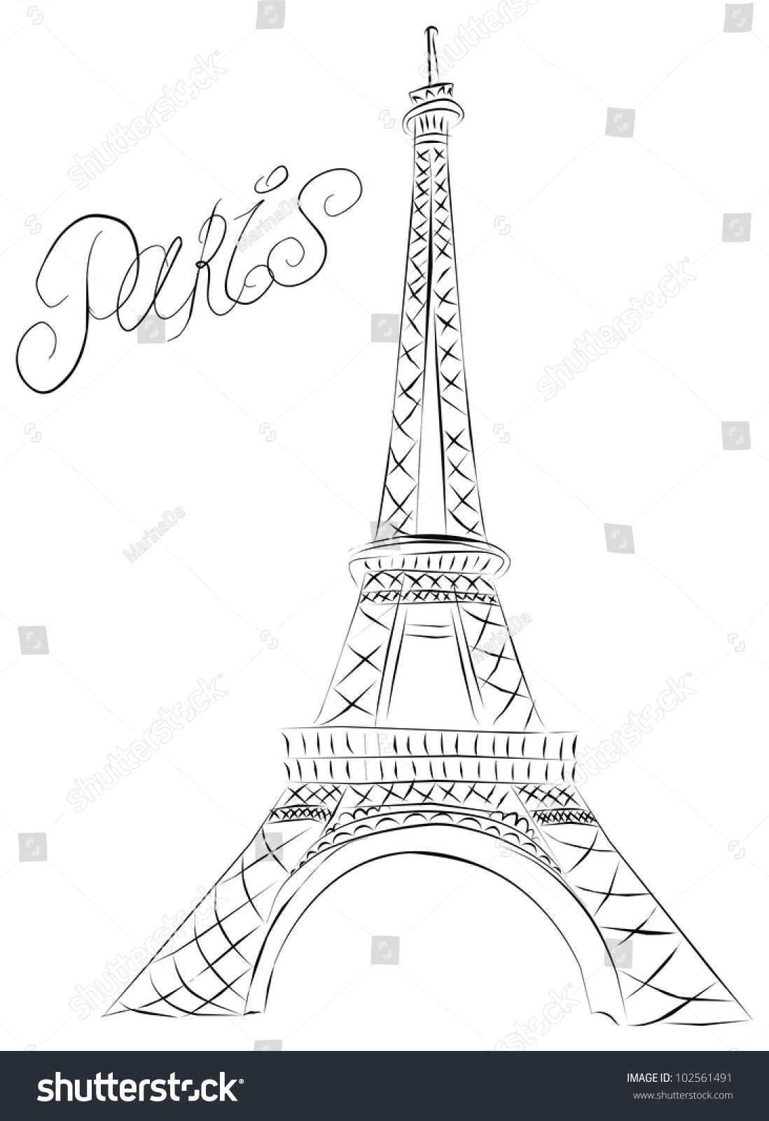 Париж для срисовки