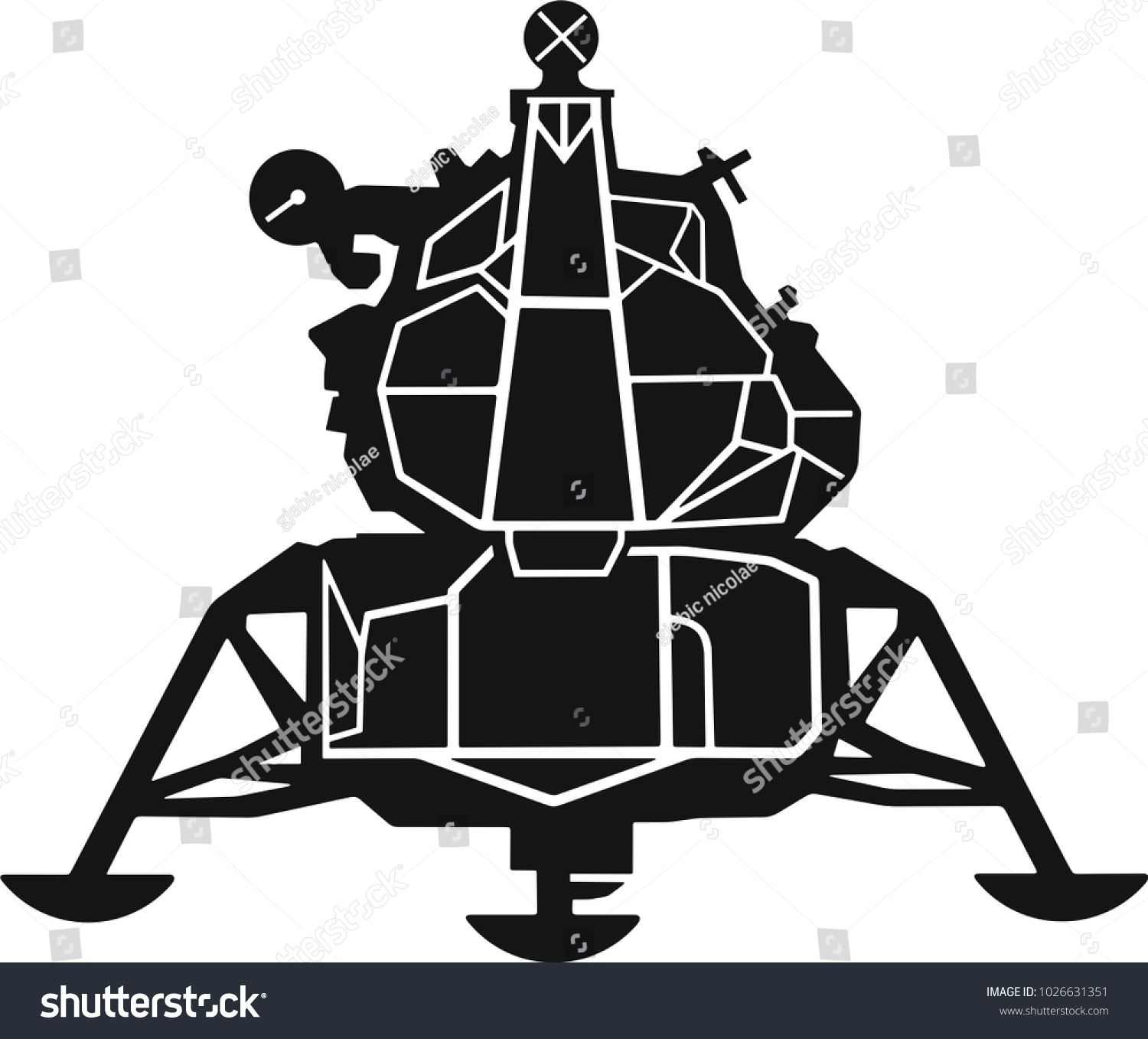 Apollo Lunar Module Stock Vector (Royalty Free) 1026631351 | Shutterstock