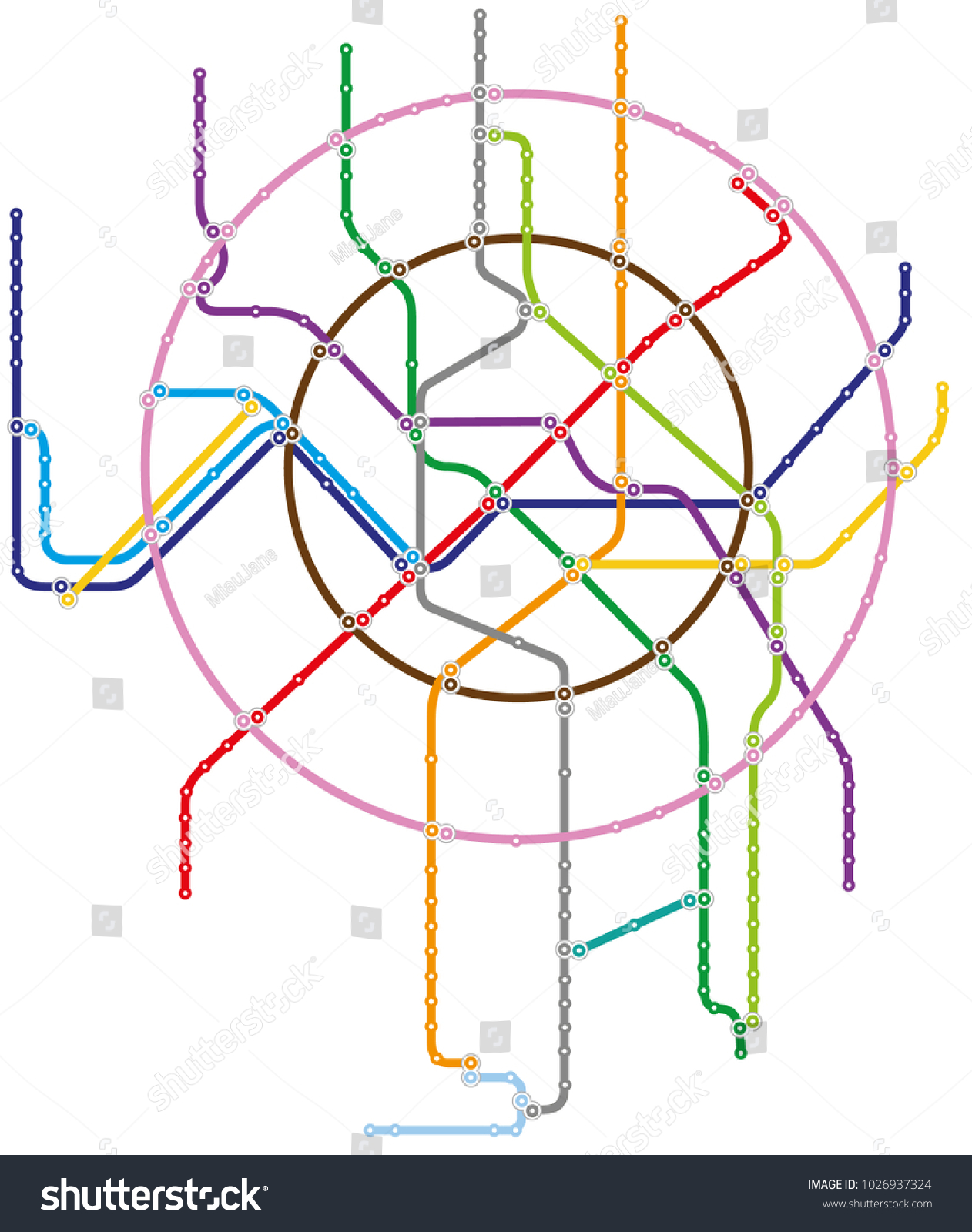 Схема метро Москвы вектор
