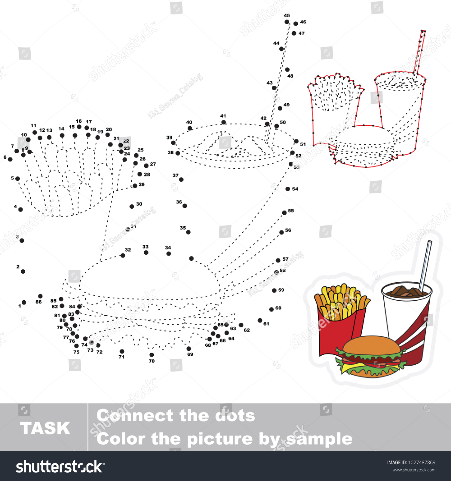 fast-food-dot-dot-educational-game-stock-vector-royalty-free-1027487869-shutterstock