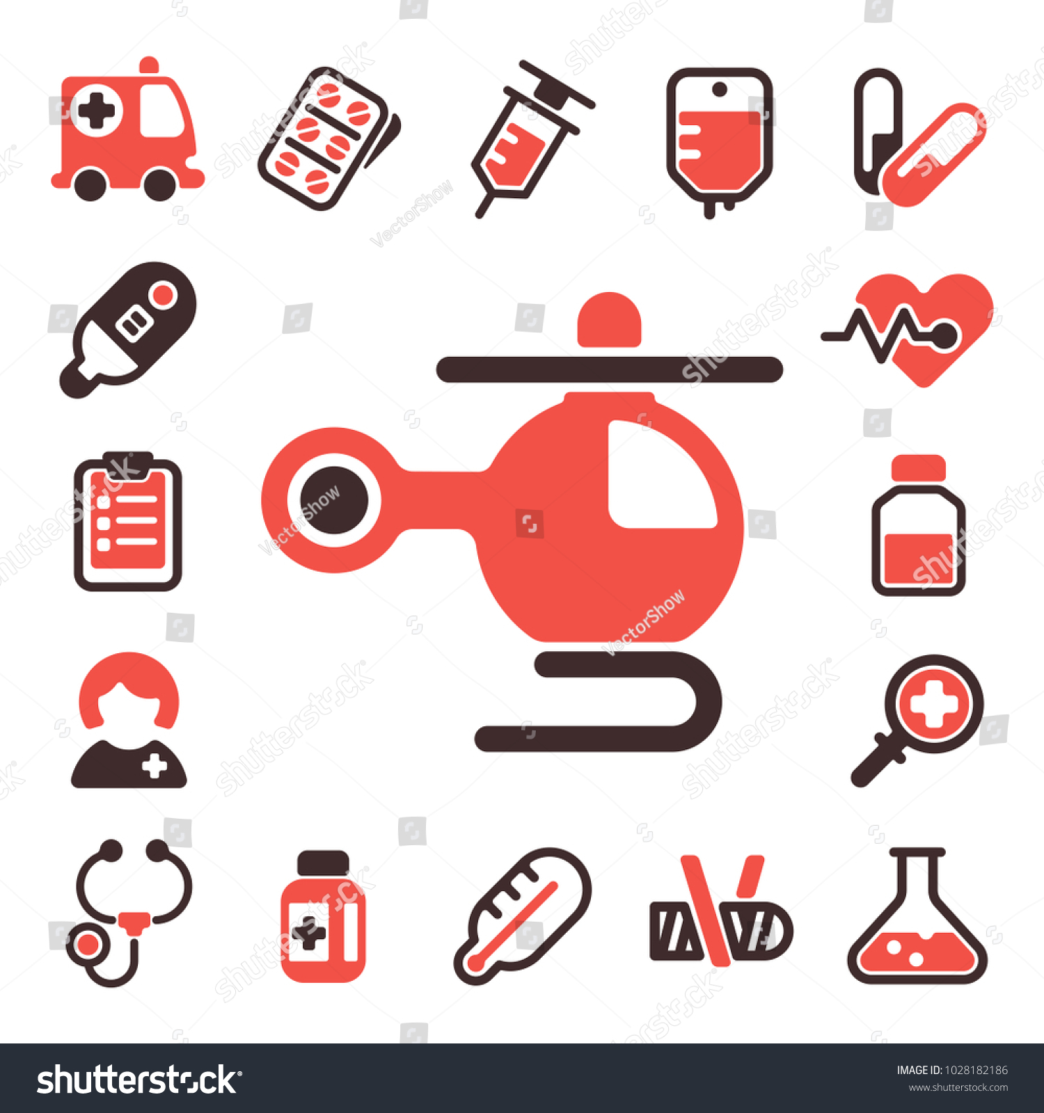 Health Medical Emergency Vector Icons Healthcare Stock Vector (Royalty ...