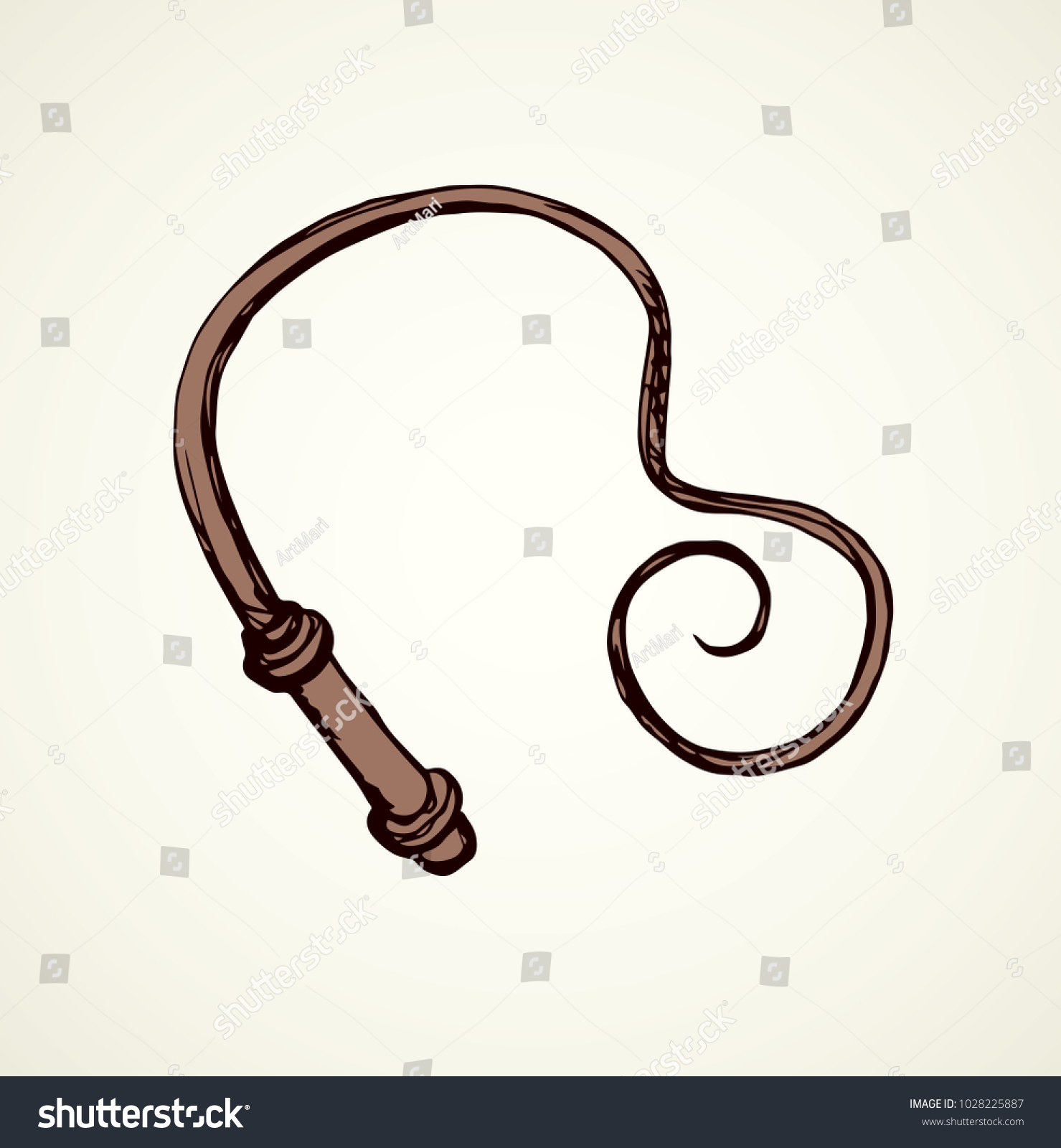 Old Cowboy Stock Beat Scourge Lash Stock Vector (Royalty Free ...