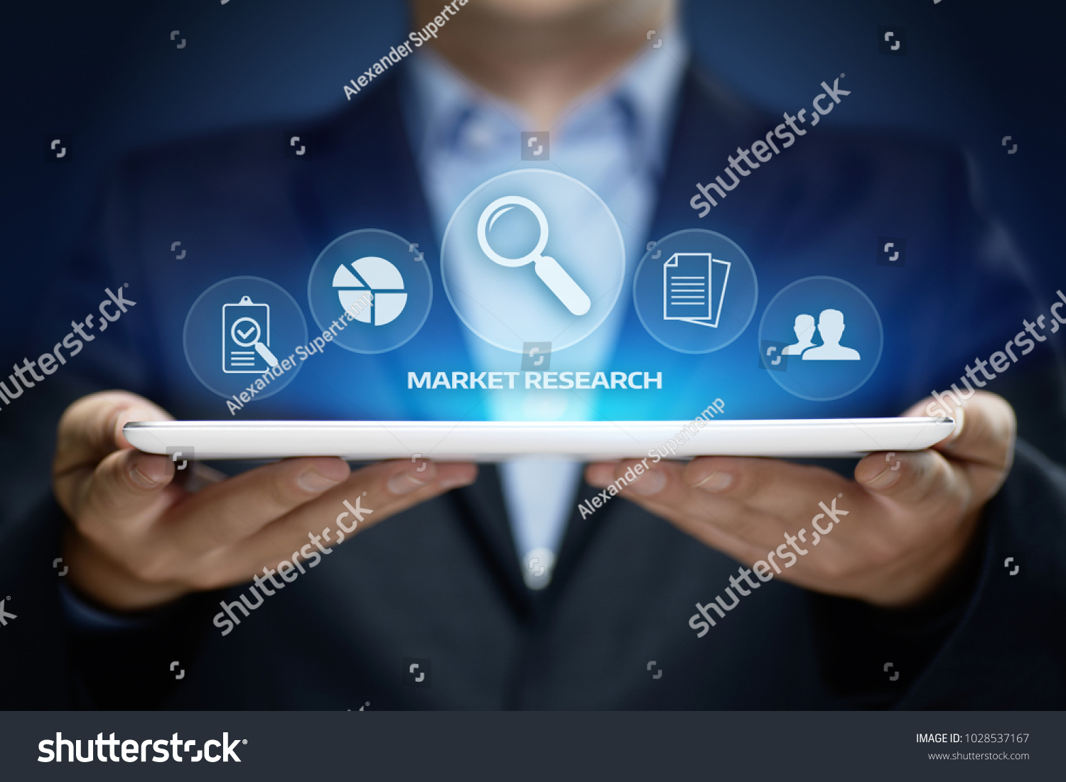 Market Research Marketing Strategy Business Technology Stock Photo ...