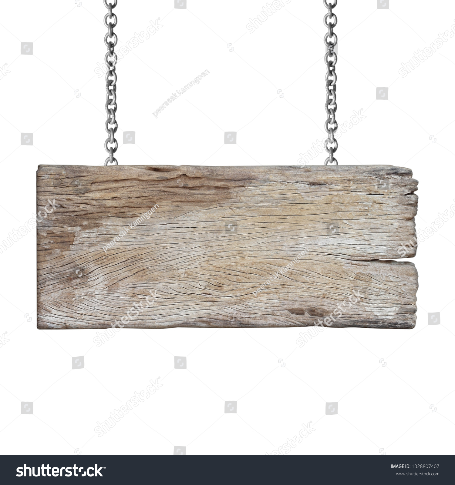 Wooden Sign Hanging On Chain Isolated Stock Photo 1028807407 | Shutterstock