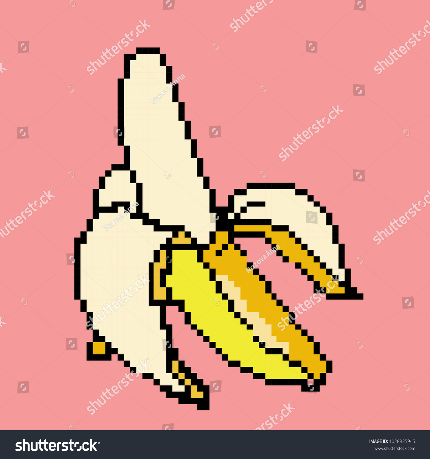 Пиксельная шапка банан