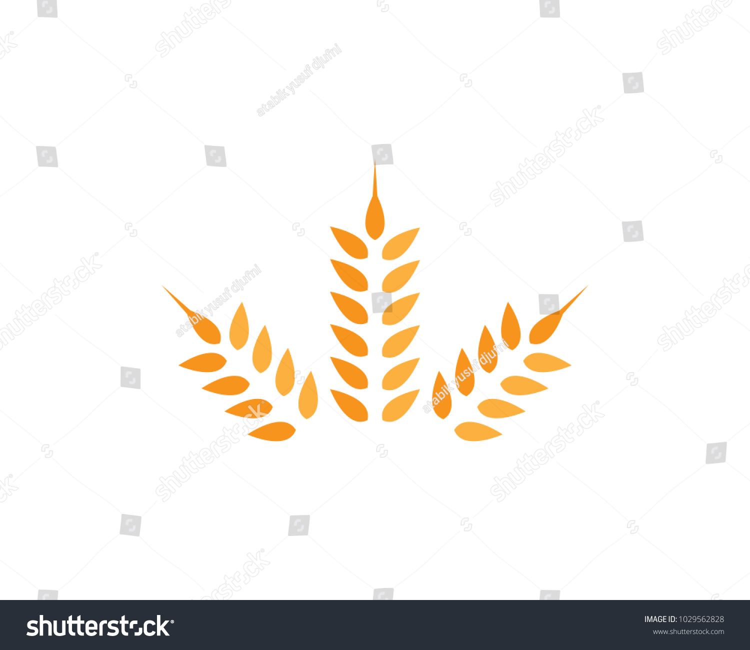 Wheat Vector Icon Stock Vector (Royalty Free) 1029562828 | Shutterstock