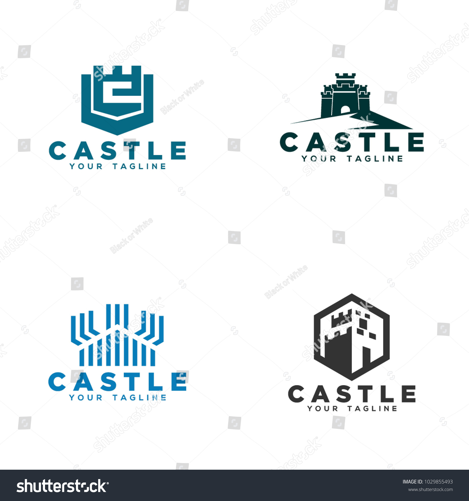 Castle Logo Design Stock Vector (Royalty Free) 1029855493 | Shutterstock