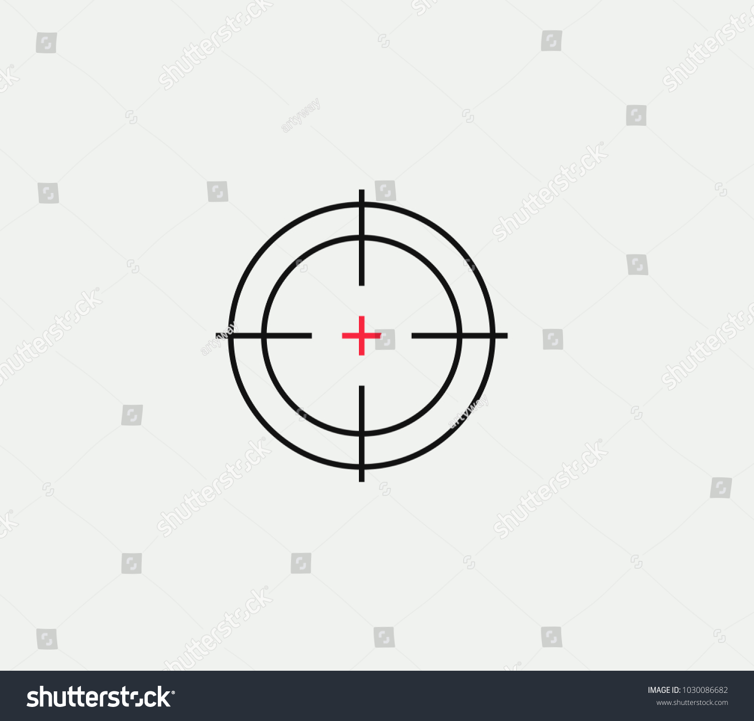 Aim Vector Linear Stylized Icon Goal Stock Vector (royalty Free 