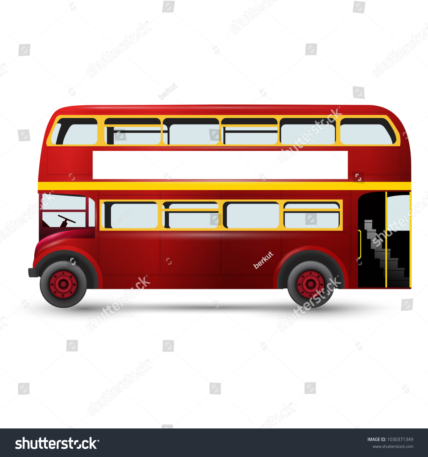 London Red Bus Vector Illustration Isolated Stock Vector (Royalty Free ...