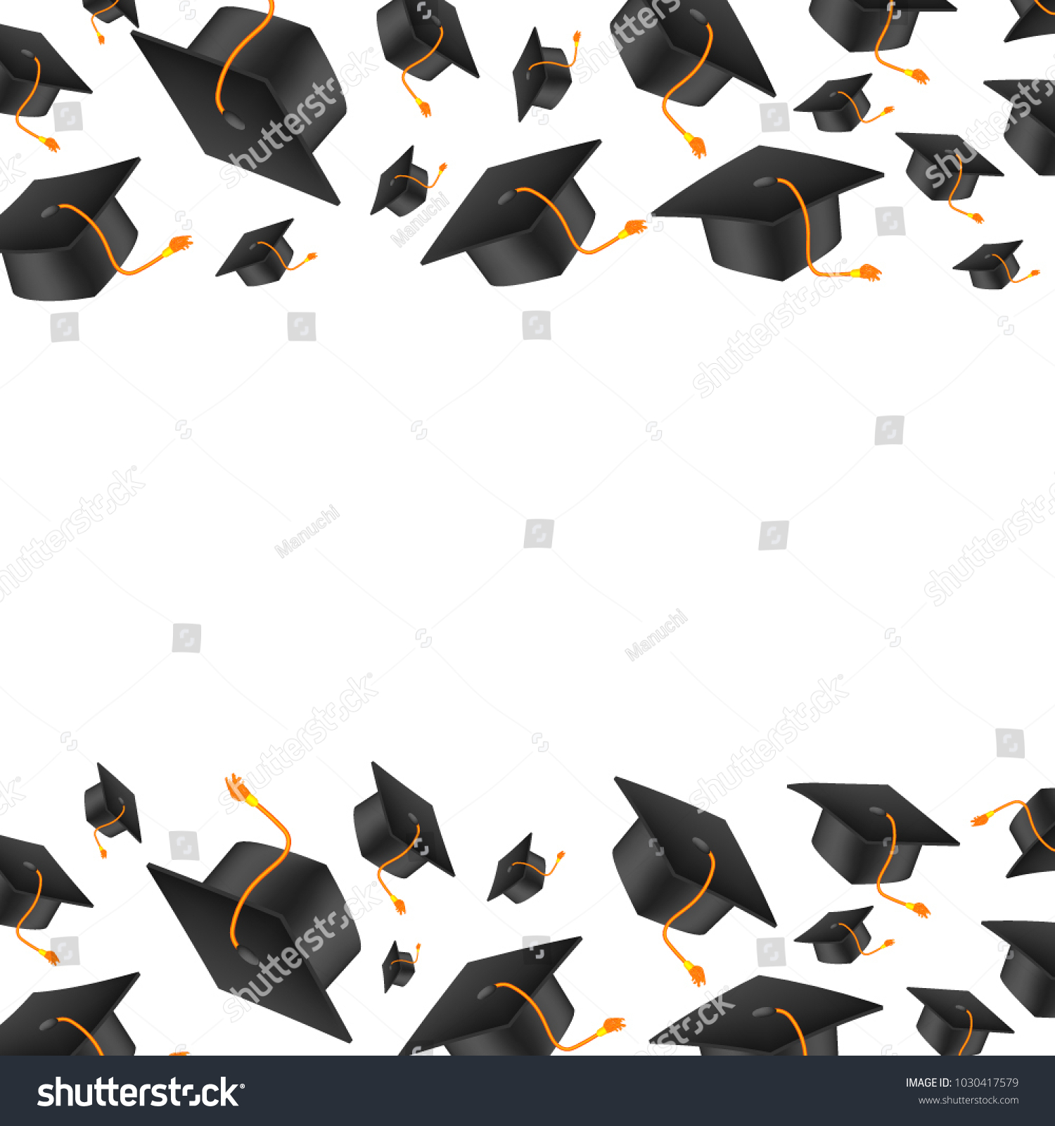 Vector Realistic Graduate Cap On White Stock Vector (Royalty Free ...