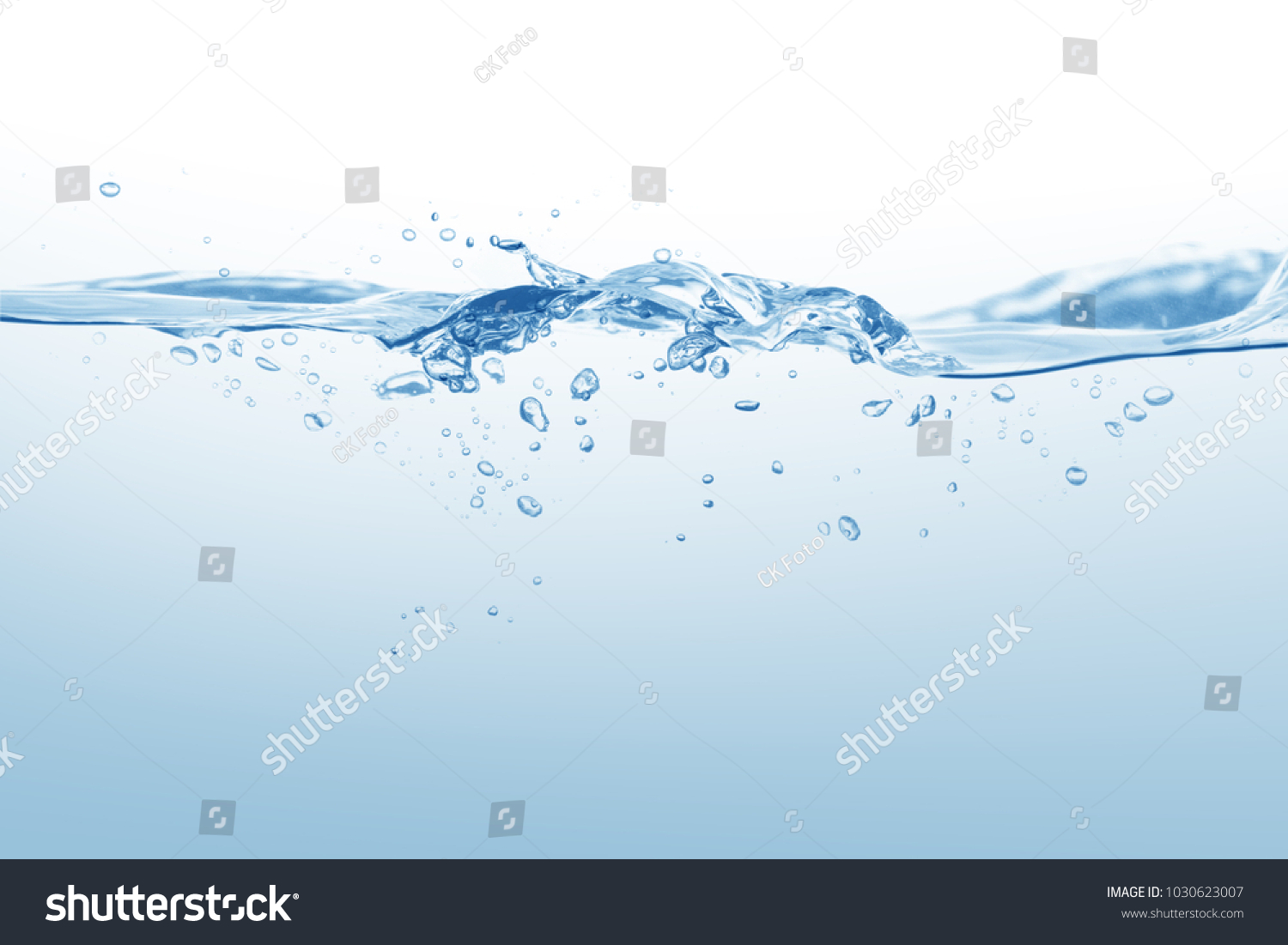 Waterblue Water Splash Isolated On White Stock Photo 1030623007 ...