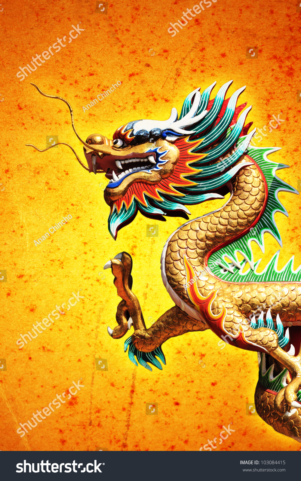 Tradition Asian Dragon Illustration Four Little Stock Vector 