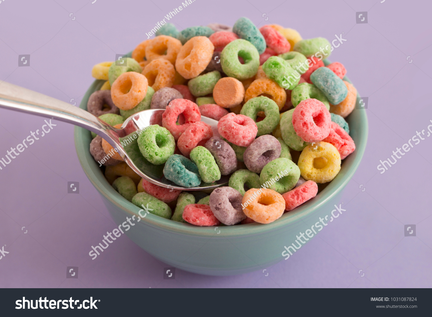 Colorful Fruit Flavored Cereal Loops Stock Photo 1031087824 | Shutterstock