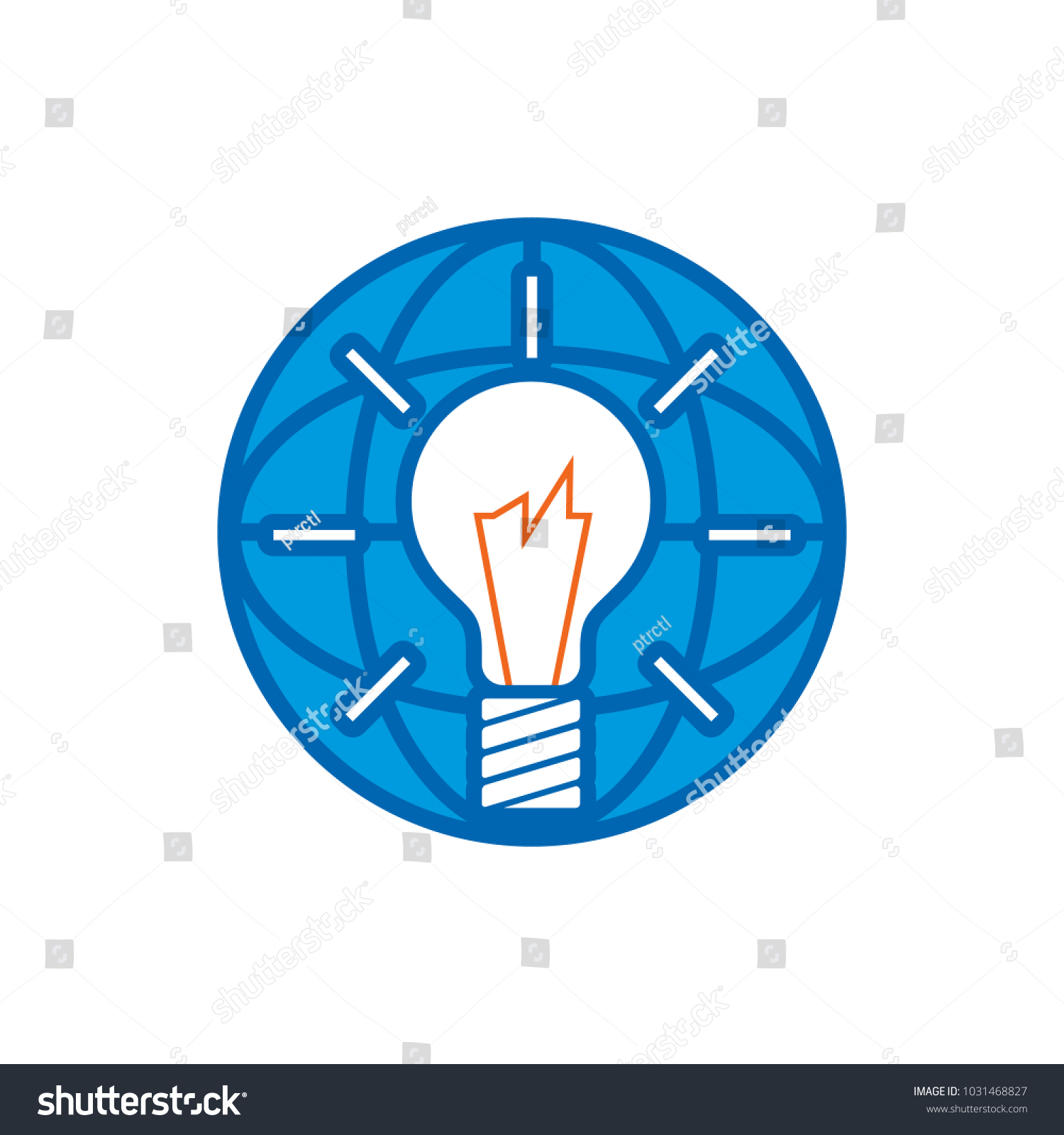 Idea World Logo Icon Design Stock Vector (Royalty Free) 1031468827