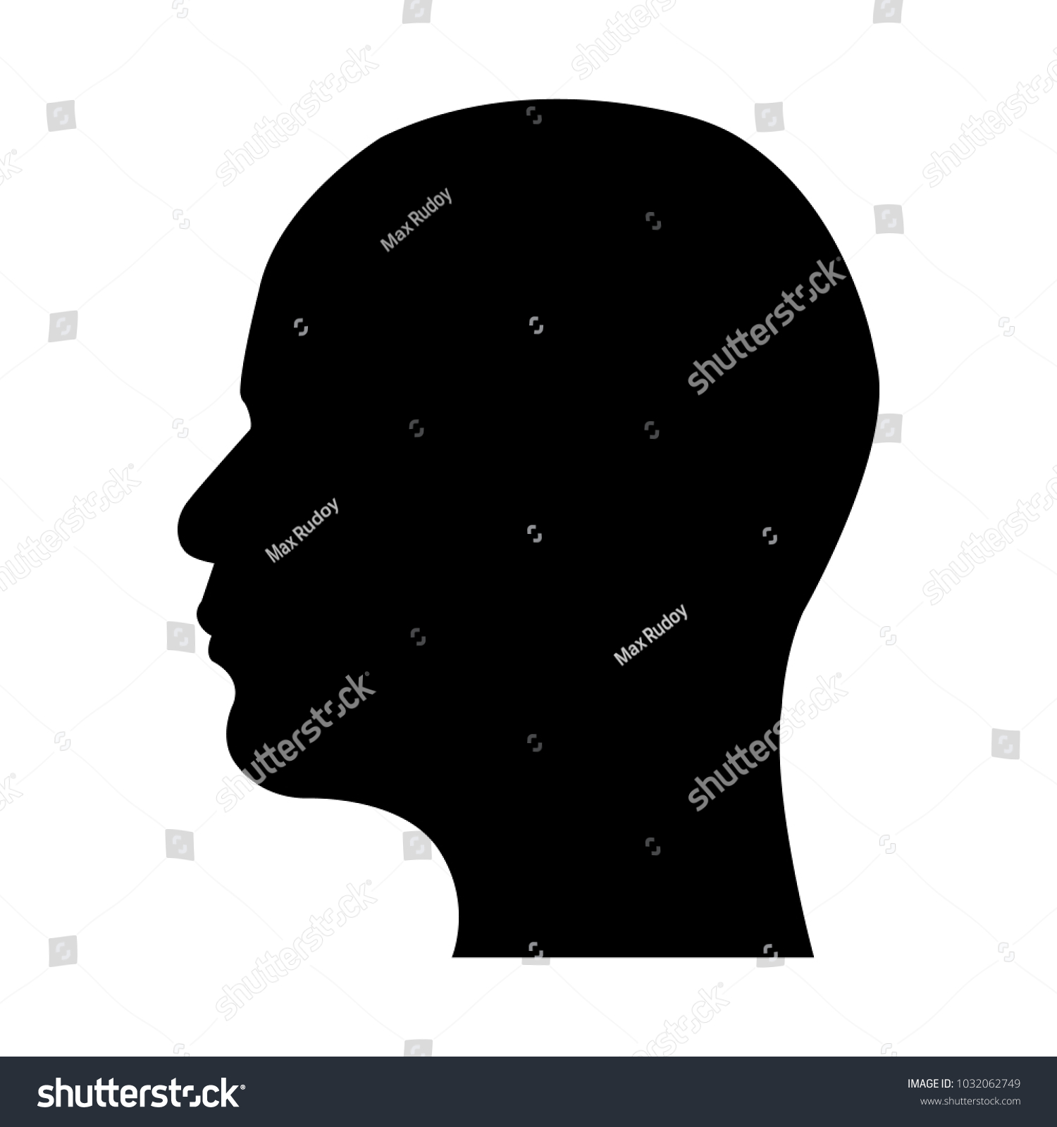 Head Silhouette Head Icon Logo Stock Vector (Royalty Free) 1032062749 ...