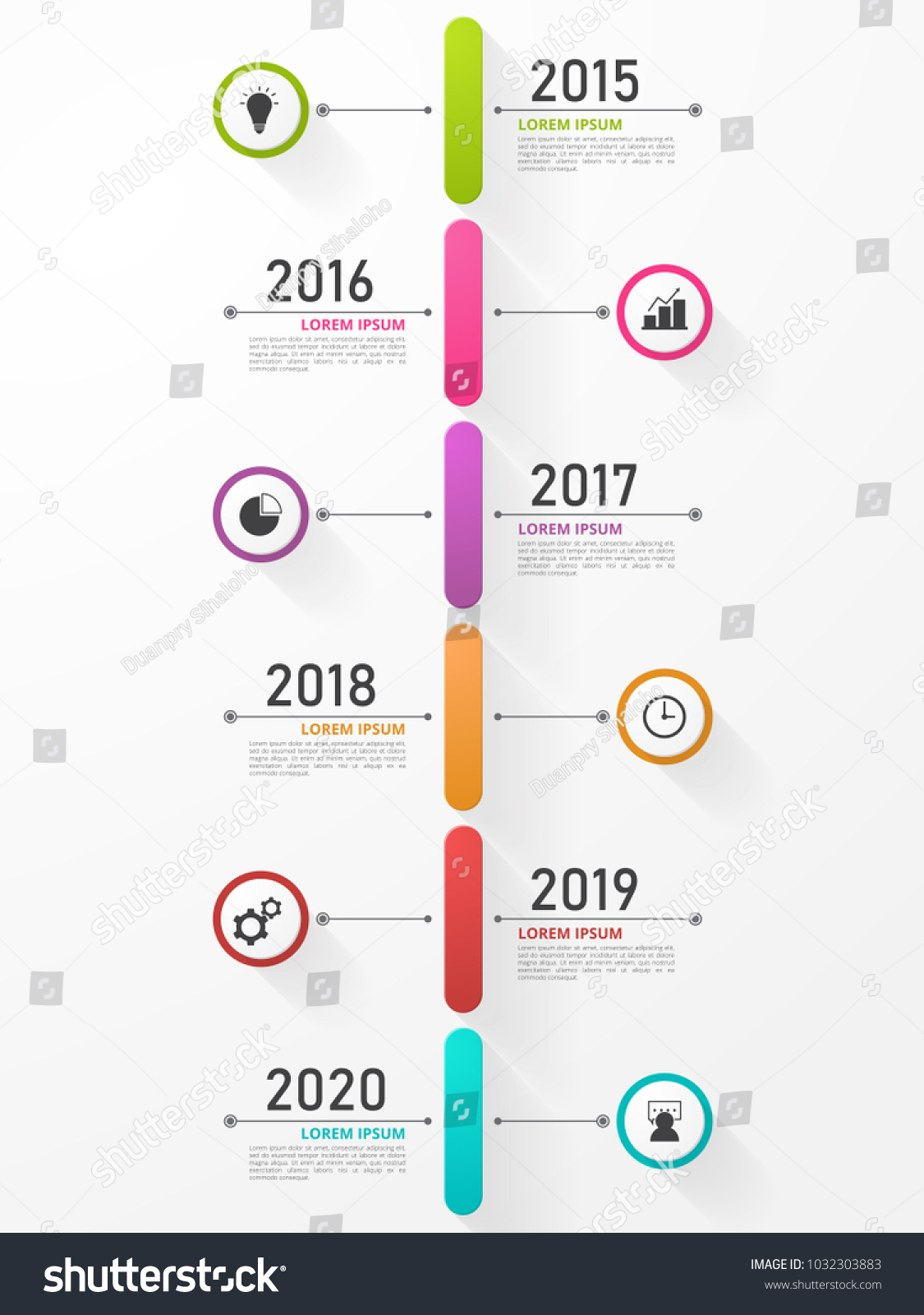 Vertical Timeline Infographic Template Can Used Vector De Stock Libre De Regalías 1032303883 7517