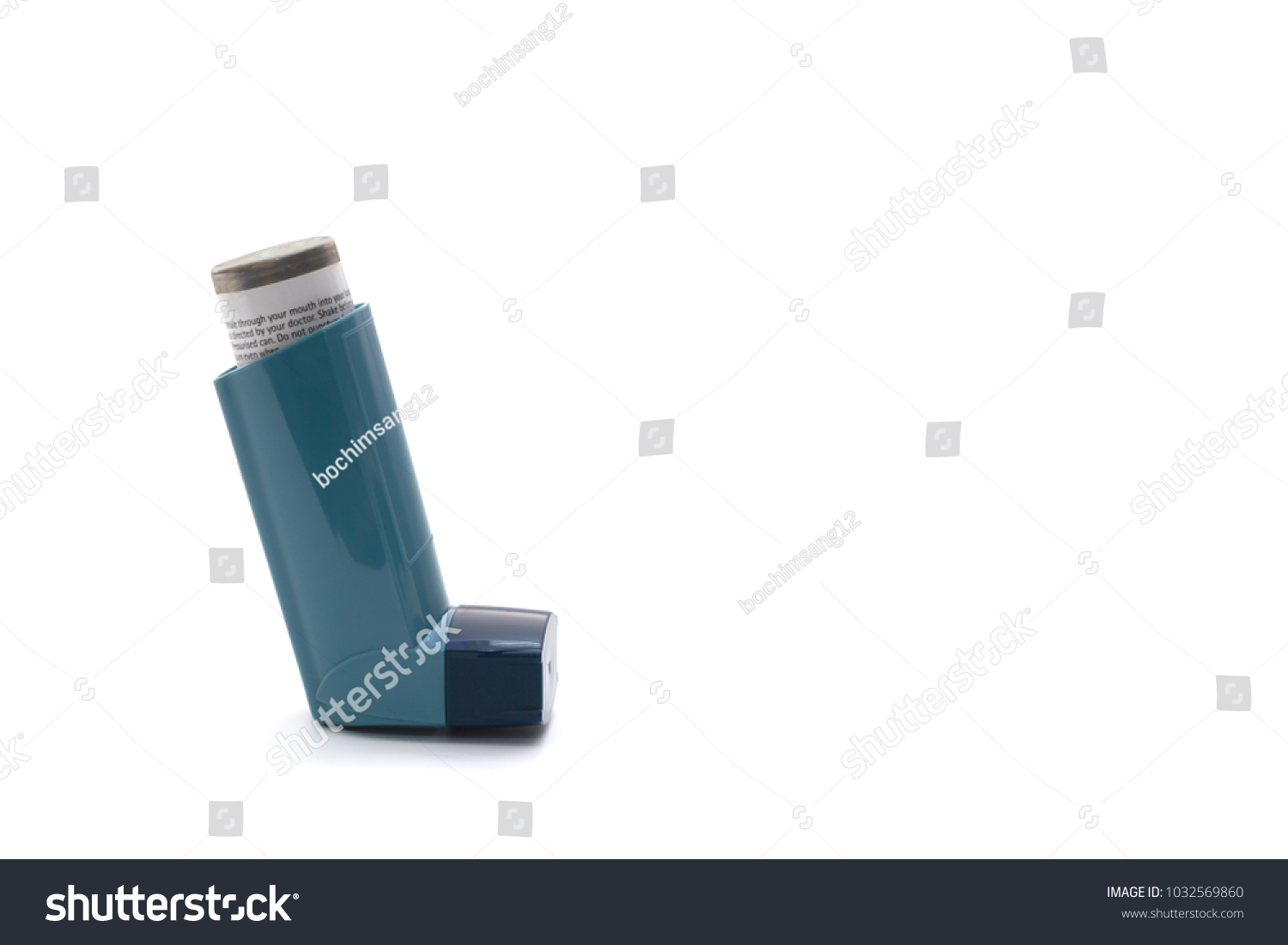 Inhaler Asthma Isolated On White Background Stock Photo 1032569860 ...