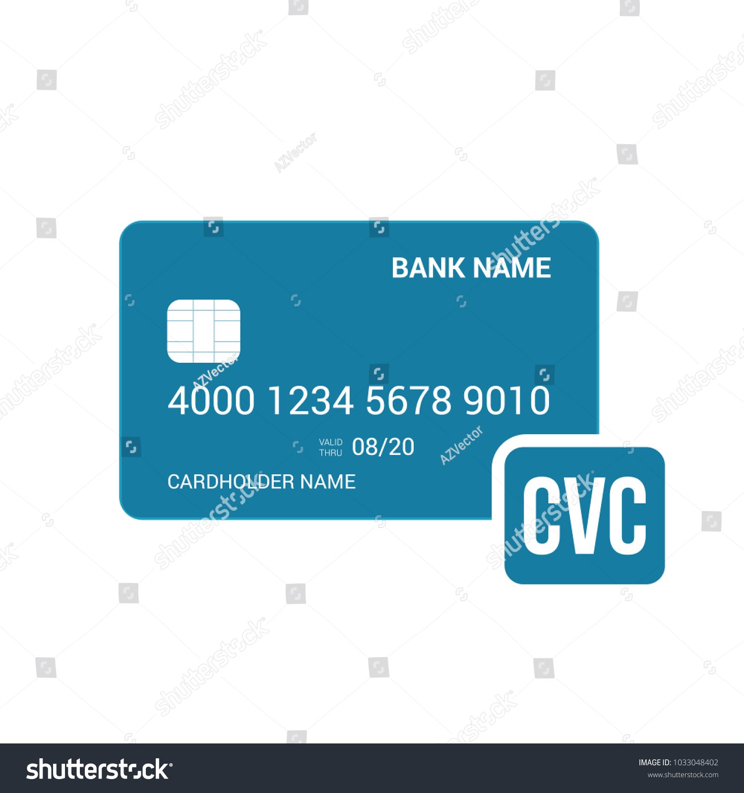 Bank Card Cvc Security Icon Vector Stock Vector (Royalty Free ...