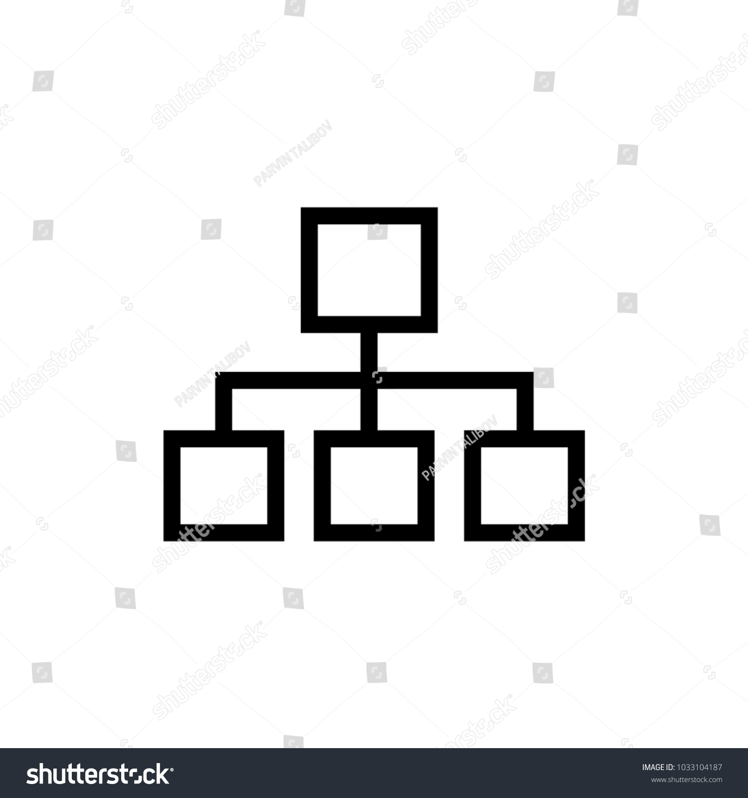 Organization Chart Icon Networking Symbol Modern Stock Vector (Royalty ...