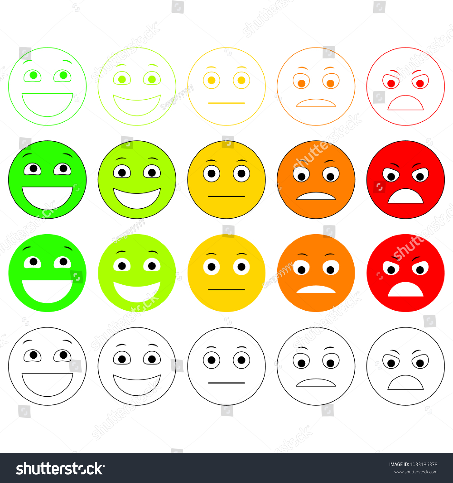 Set Emoticons Emoji Level Rank Load Stock Vector (Royalty Free ...