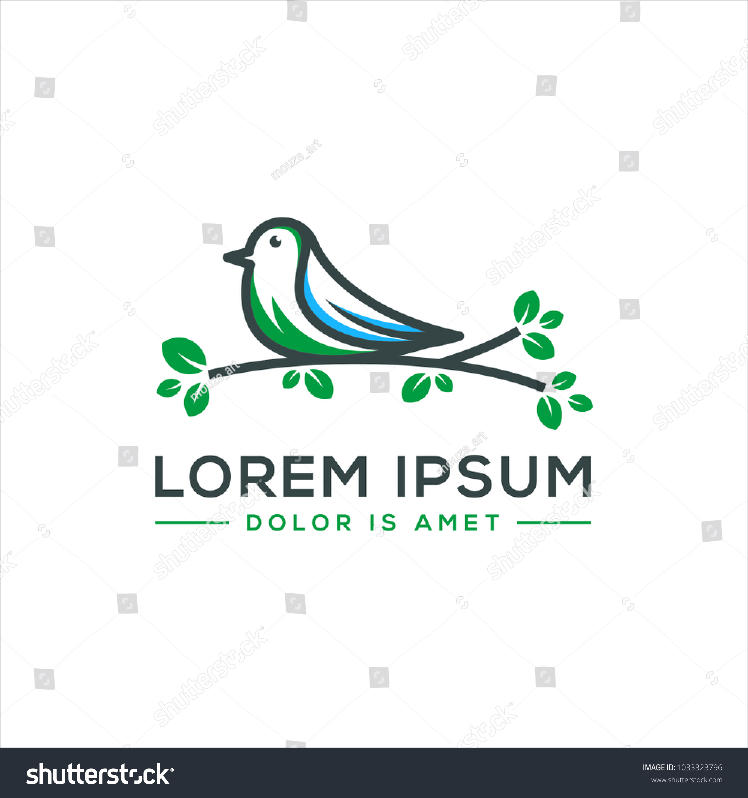 Bird Leaf Logo Vector Icon Template Stock Vector (Royalty Free ...