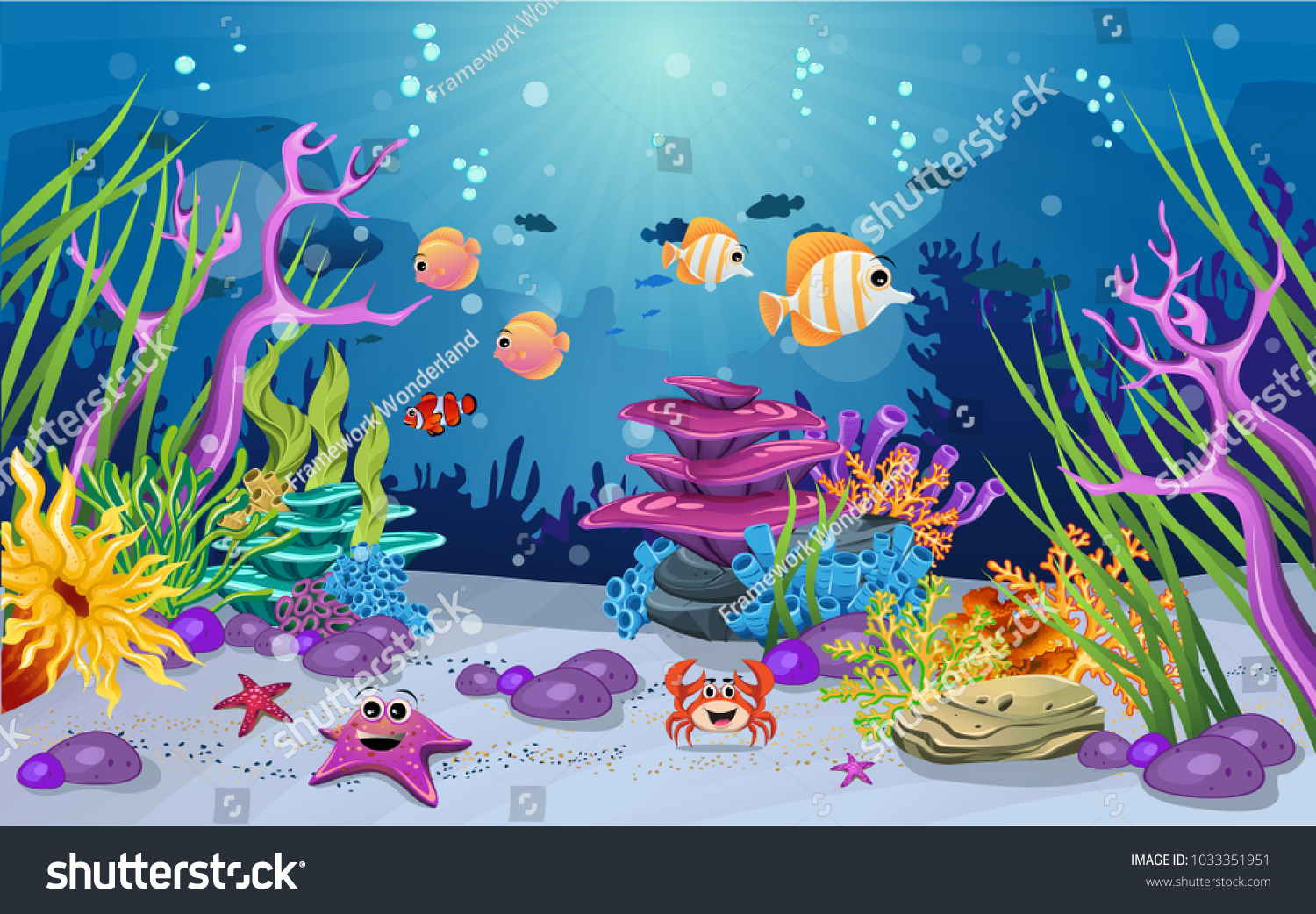 Marine Habitats Beauty Coral Reefs There Stock Vector (Royalty Free ...