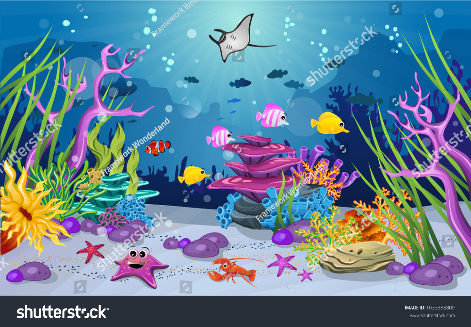 Marine Habitats Beauty Coral Reefs There Stock Vector (Royalty Free ...