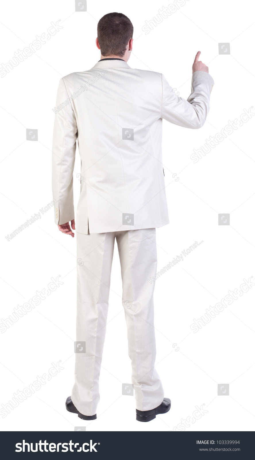 Back View Business Man Pointing Young Stock Photo 103339994 | Shutterstock