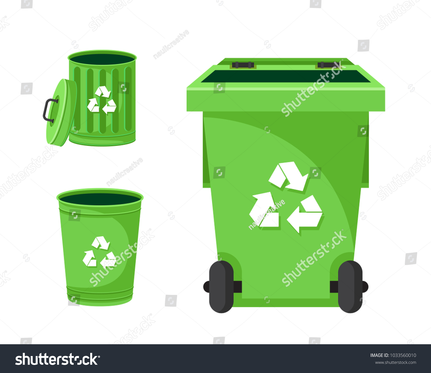 Modern Light Green Recycle Glass Waste Stock Vector (Royalty Free ...