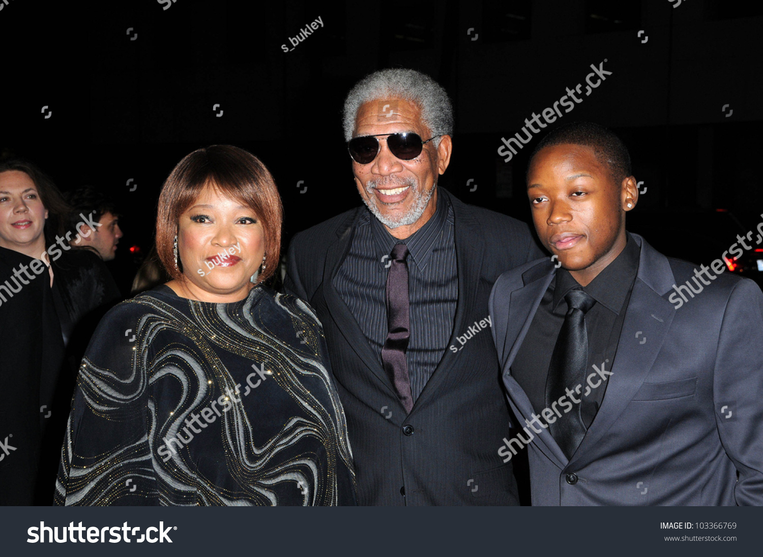 Zindzi Mandela Morgan Freeman Zwelabo Mandela Stock Photo 103366769