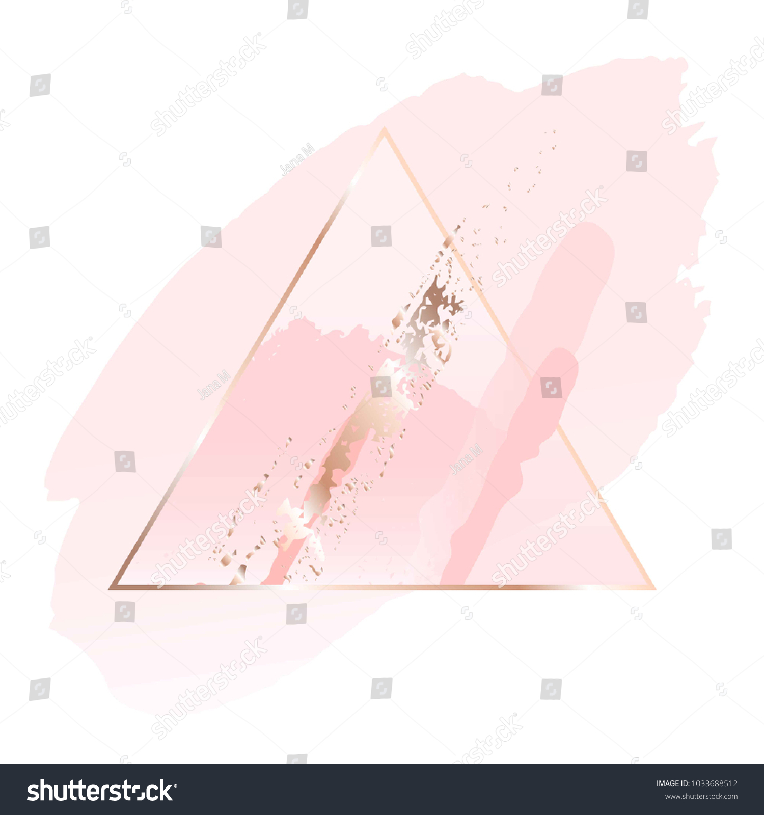 Gentle Pastel Colors Brush Strokes Gold Stock Vector (Royalty Free ...