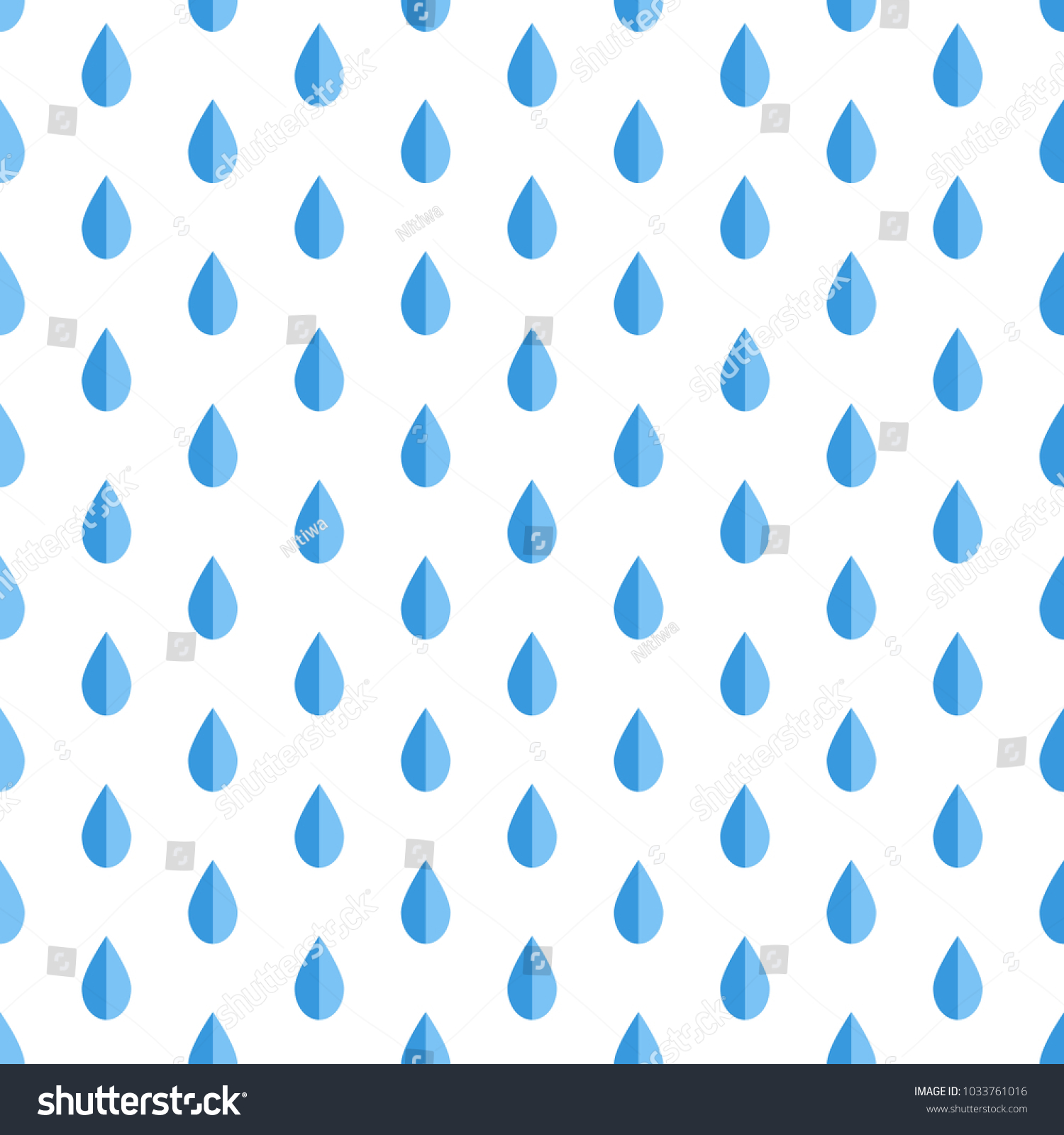 Cute Blue Symmetry Water Droplet Paperwork Stock Vector (Royalty Free ...