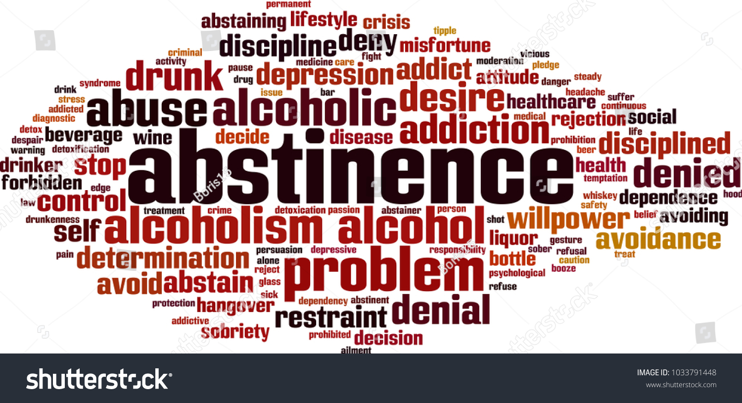 Abstinence Word Cloud Concept Vector Illustration Stock Vector Royalty Free 1033791448