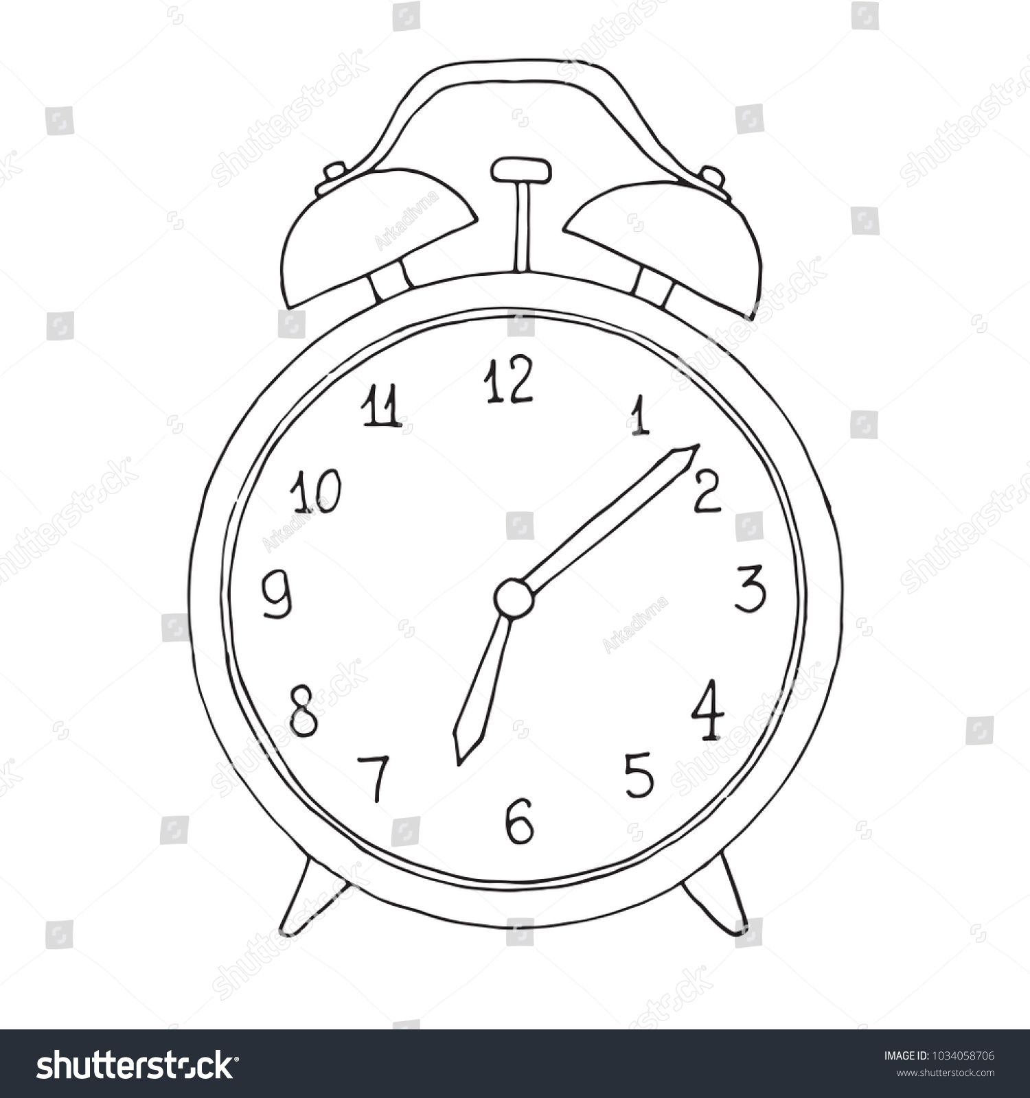 Как нарисовать часы будильник